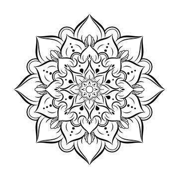 Mandala pattern design with hand drawn, Vector mandala Oriental pattern, Uniq Illustrazione stock