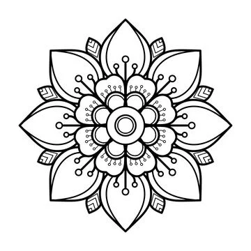 Mandala pattern design with hand drawn, Vector mandala Oriental pattern, Uniq 스톡 일러스트