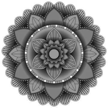 Mandala pattern design on white background Illustrazione stock