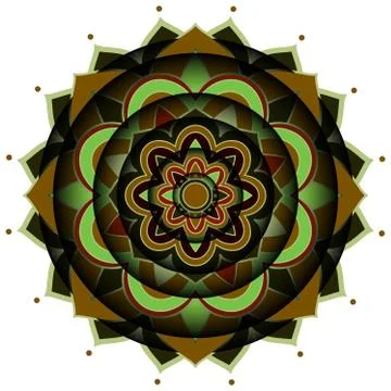 Mandala pattern design on white background Stock Illustration