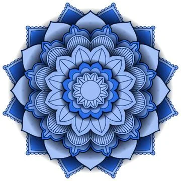 Mandala pattern design on white background Stock Illustration