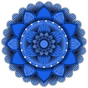 Mandala pattern design on white background Stock Illustration