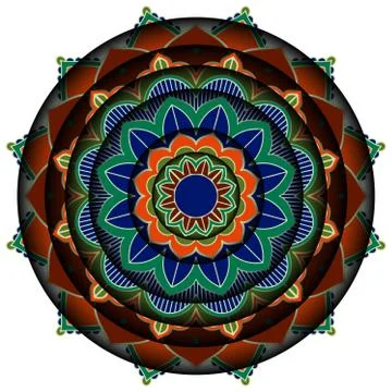 Mandala pattern design on white background 스톡 일러스트
