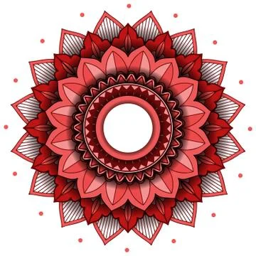 Mandala pattern design on white background Illustrazione stock