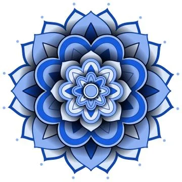 Mandala pattern design on white background Illustrazione stock