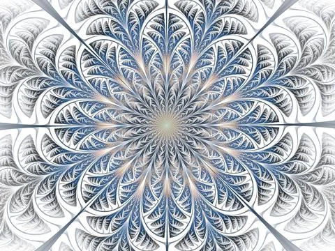 Mandala pattern, floral circle decorative ornament. Stock-Illustration