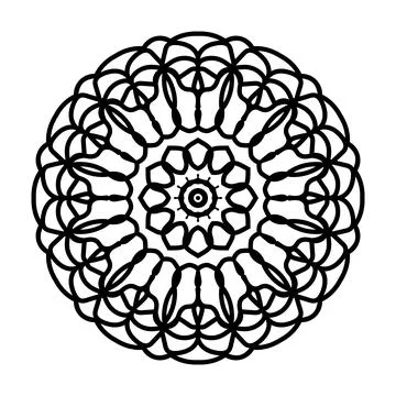 Mandala Pattern for Meditation  Decorative Background and Creative Design Stock Illustration