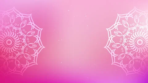 Mandala pattern on pink background animation Stock Footage 244808776