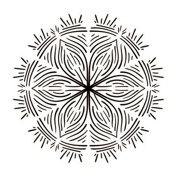 Mandala pattern. Round ornament. Decorative ornamental pattern in ethnic styl Stock Illustration