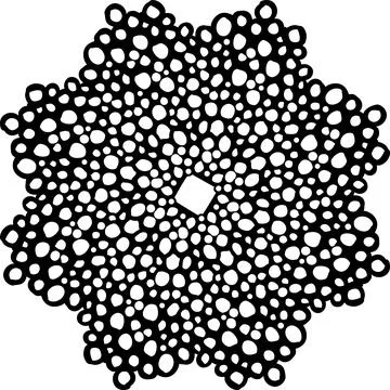 Mandala pattern round simple doodle sketch. Vector illustration. Stock Illustration