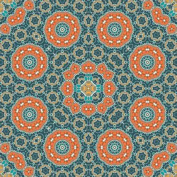 Mandala Pattern Seamless Background for greeting card, Brochure, Card or I... 스톡 사진