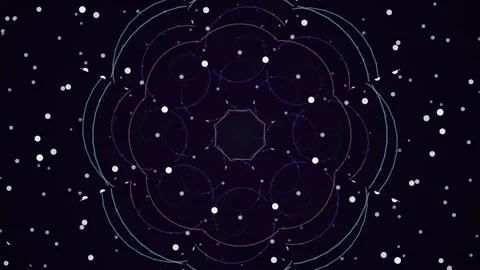 Mandala Pattern with Stars in Space. Stock Footage 329292253