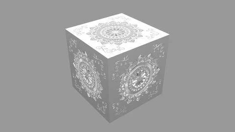 Mandala Patterned Box 3D Model