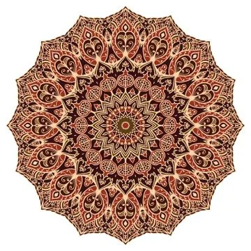 Mandala with pomegranate. Stock Illustration