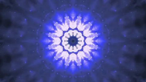 Mandala Rotating crystal flower background in shining vivid colours. Stock Footage 233703844