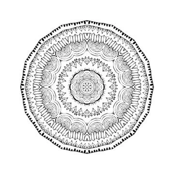 Mandala. Round oriental pattern in indian style 스톡 일러스트