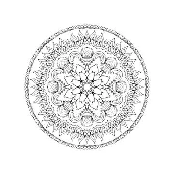 Mandala. Round oriental pattern in indian style Stock Illustration