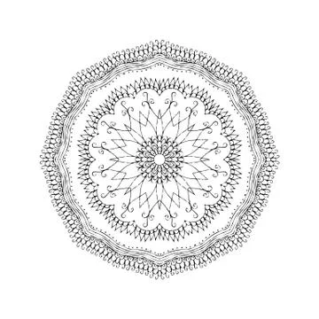 Mandala. Round oriental pattern in indian style 스톡 일러스트