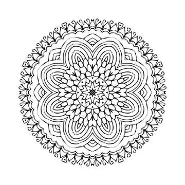 Mandala. Round oriental pattern in indian style 스톡 일러스트