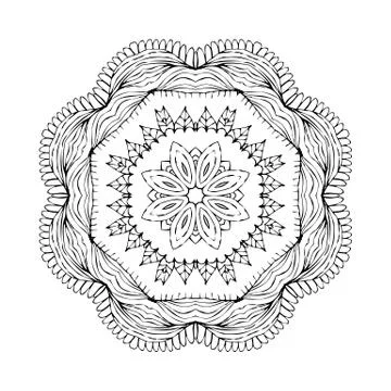 Mandala. Round oriental pattern in indian style 스톡 일러스트