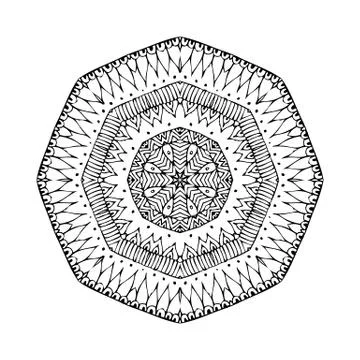 Mandala. Round oriental pattern in indian style 스톡 일러스트
