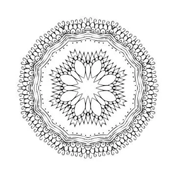 Mandala. Round oriental pattern in indian style Stock Illustration