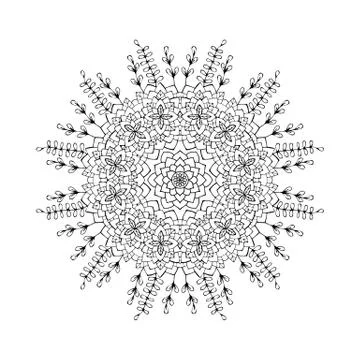 Mandala. Round oriental pattern in indian style Stock Illustration