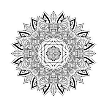 Mandala. Round oriental pattern in indian style 스톡 일러스트