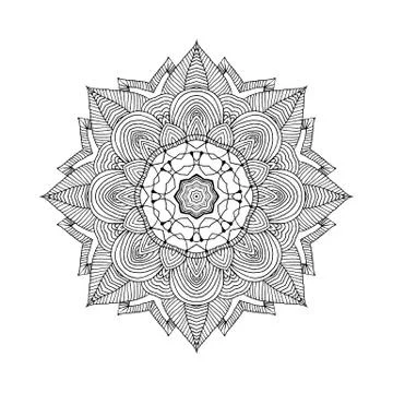 Mandala. Round oriental pattern in indian style 스톡 일러스트