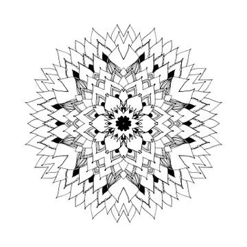 Mandala. Round oriental pattern in indian style 스톡 일러스트