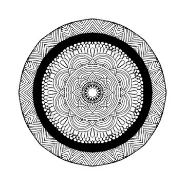 Mandala. Round oriental pattern in indian style 스톡 일러스트