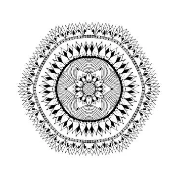 Mandala. Round oriental pattern in indian style Stock Illustration