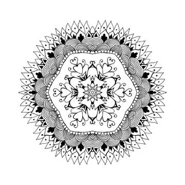 Mandala. Round oriental pattern in indian style Stock Illustration