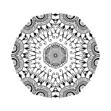 Mandala. Round oriental pattern in indian style 스톡 일러스트