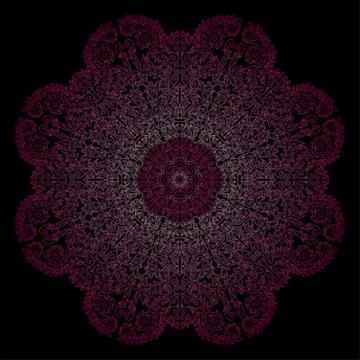 Mandala. Round Ornament. Stock Illustration
