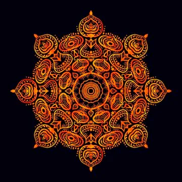 Mandala. Round Ornament Pattern Illustrazione stock