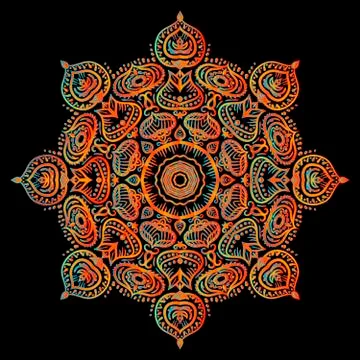 Mandala. Round Ornament Pattern Stock Illustration