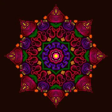 Mandala. Round Ornament Pattern Stock Illustration