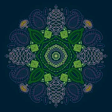 Mandala. Round Ornament Pattern Stock Illustration