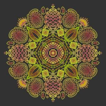 Mandala. Round Ornament Pattern Stock Illustration