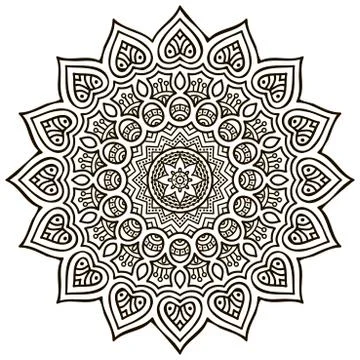 Mandala. Round Ornament Pattern Stock Illustration