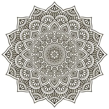 Mandala. Round Ornament Pattern Stock Illustration
