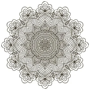 Mandala. Round Ornament Pattern Stock Illustration