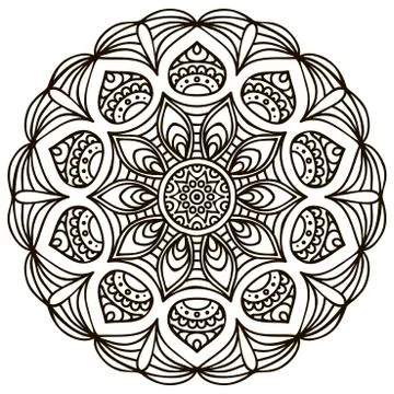 Mandala. Round Ornament Pattern Stock Illustration