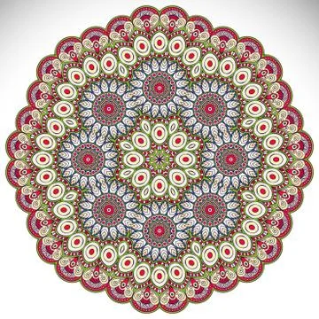 Mandala. Round Ornament Pattern Stock Illustration