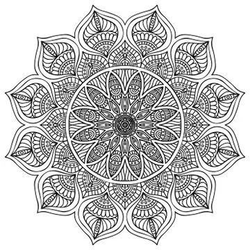 Mandala. Round Ornament Pattern Stock Illustration