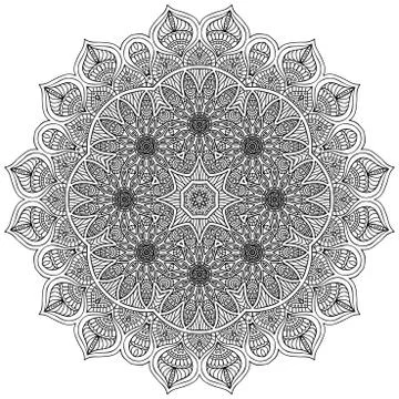 Mandala. Round Ornament Pattern Stock Illustration