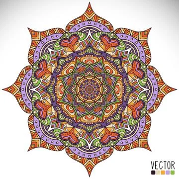 Mandala. Round Ornament Pattern Stock Illustration
