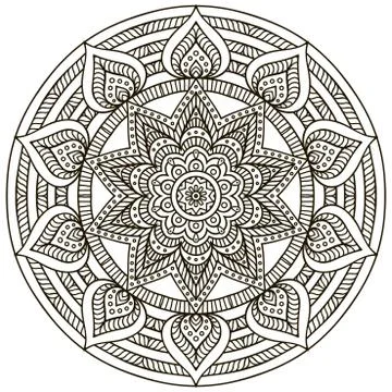 Mandala. Round Ornament Pattern Stock Illustration