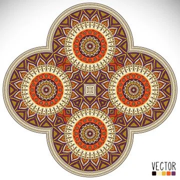 Mandala. Round Ornament Pattern Stock Illustration